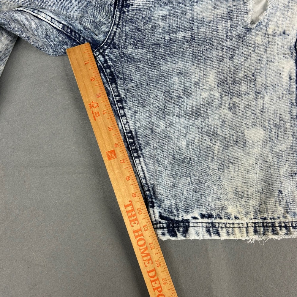 Vintage Y2k Southpole Denim Shorts Acid Wash Distressed Mens 34 Blue - Picture 6 of 14